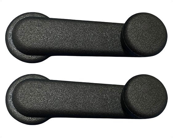 02 Manivela Regulagem Vidro Manual Porta Preto Plástico Para Iveco Vertis 2011 em Diante