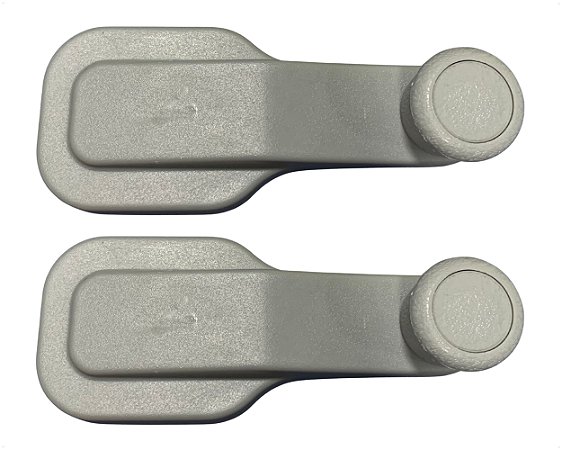 02 Manivela Regulagem Vidro Manual Porta Plástico Cinza Para Volvo Nl de 1993 até 2006