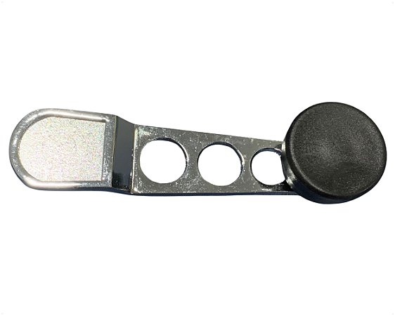 Manivela Esportiva Regulagem Vidro Porta Antimônio Prateado Para Vw Fusca de 1959 até 1986
