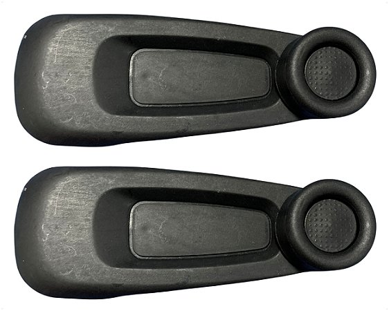 02 Manivela Regulagem Manual Vidro Porta Plástico Preto Para Scania 5 / 6 PGR