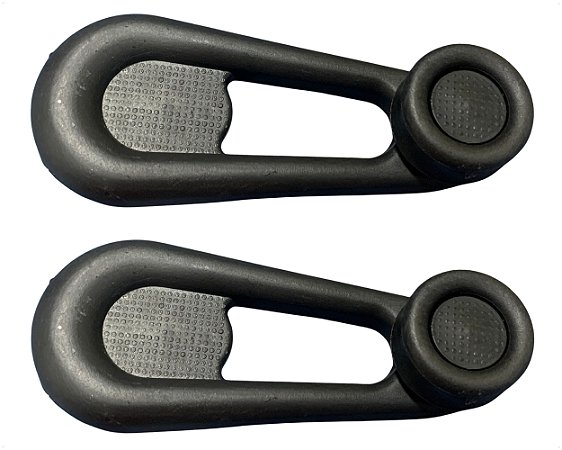 02 Manivela Regulagem Janela Manual Porta Plástico Preto Para Scania 4 - P114 R114 T114