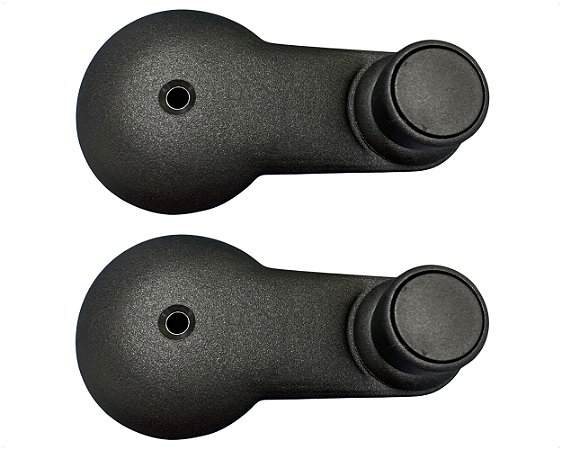 02 Manivela Regulagem Vidro Manual Porta Plástico Preto para Caminhão Mb de 1982 até 1994