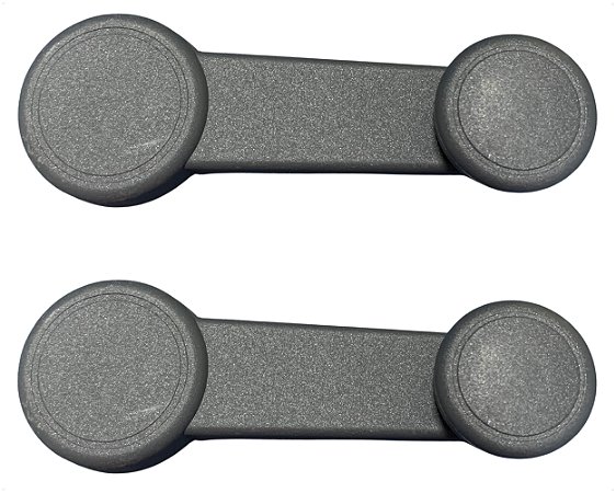 02 Manivela Regulagem Vidro Manual Porta Plástico Preto Para Ford Fiesta Ka Ecosport Courrier