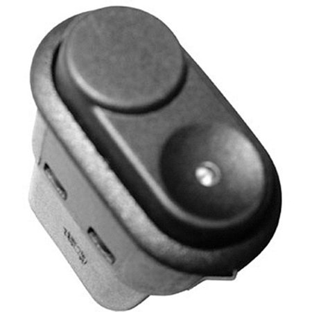 Botão Tecla Acionadora Levantar Vidro Elétrico - simples - Led laranja GM MB Caminhões