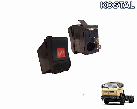 Botão Interruptor Acionamento Eixo Auxiliar VW 23210 23220 23310 17250e 23250e 24250e 13170e 15170e 17180 2T0953235A