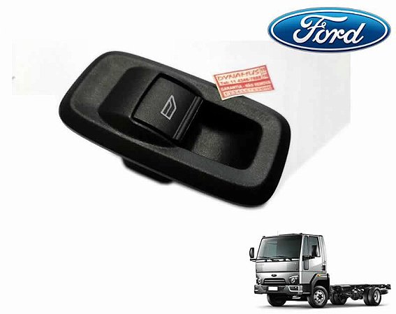 Botão Tecla Acionadora Levantar Vidro Simples - c/ Moldura - Lado Passageiro LD - Ford Cargo Geração 2 816 1119 CN1514529AB