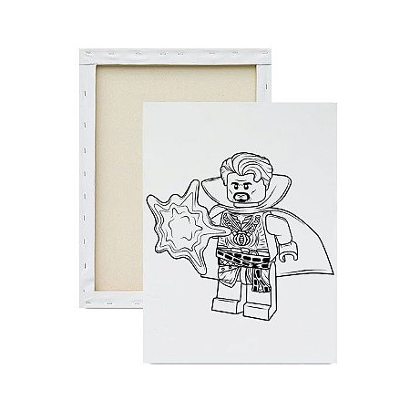 Tela para Pintura Infantil - Doutor Estranho Lego