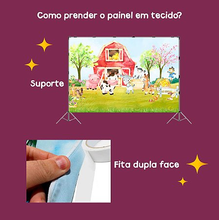 Painel Bosque Animais Cute Bichos Redondo Estampado em Tecido Malha