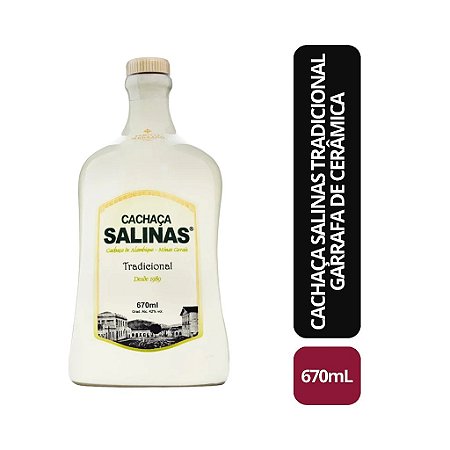 Cachaça Salinas Tradicional | Garrafa de Cerâmica - 670ml