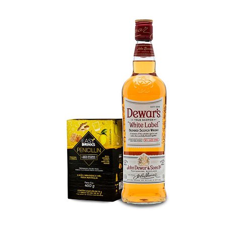 Drinks BIB - Coquetel Penicillin: 1 und Whisky Dewars White Label 750L + 1 und Preparado Penicillin com spray de mel