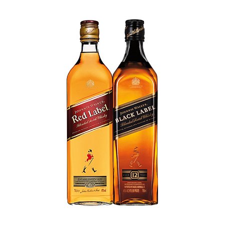 Combo 1und Whisky Johnnie Walker Black Label 750ml + Whisky Johnnie Walker Red Label 750ML