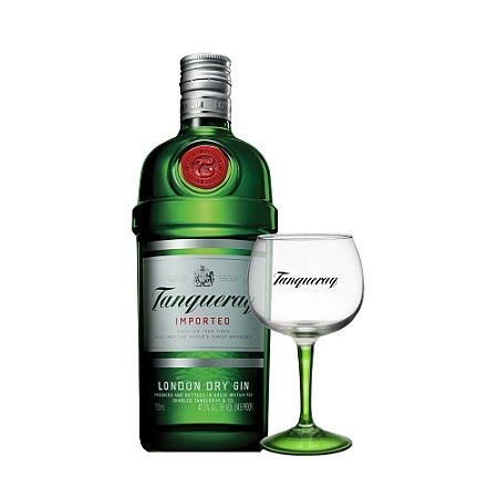 Gin Tanqueray - 750ml + 1 Taça de Vidro Tanqueray