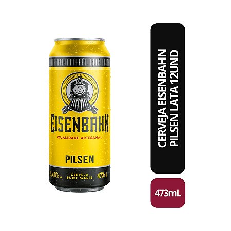 Cerveja Eisenbahn Pilsen Latão - 473ml - 12 unids