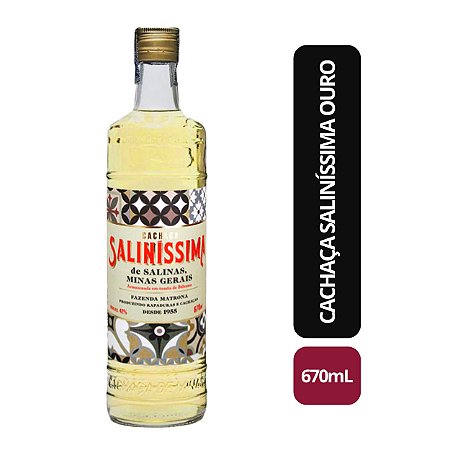 Cachaça Saliníssima Ouro - 670ml