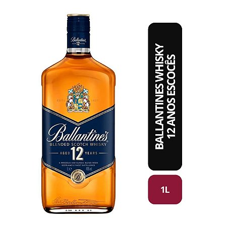Ballantines Whisky 12 anos Escocês - 1L