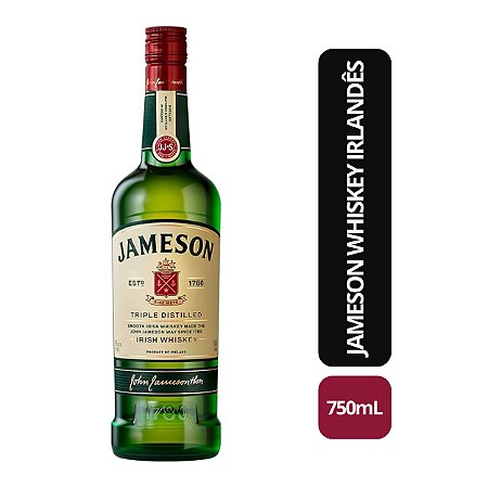 Whiskey Jameson Tridestilado Irlandês - 750ml