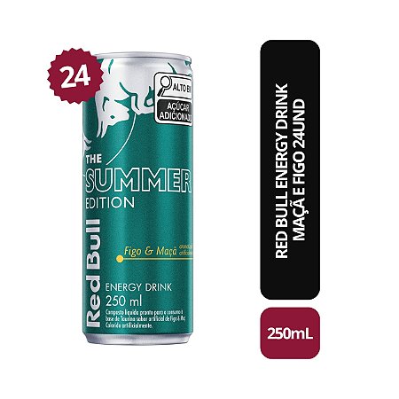 Energético Red Bull Energy Drink - Maçã e Figo - 250 ml (24 latas)