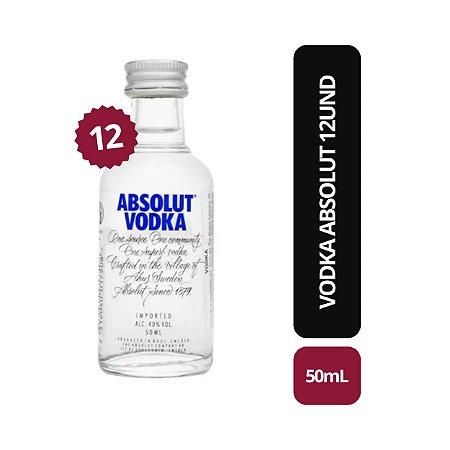 Vodka Absolut - 50mL (12und)