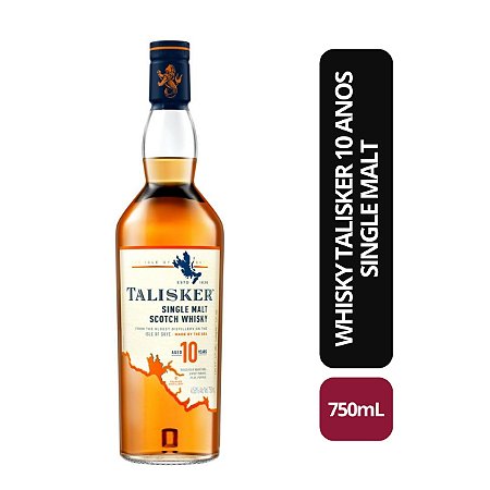 Whisky Talisker 10 anos Single Malt - 750mL