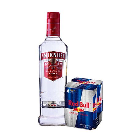 Combo Vodka Smirnoff 998 ml + 4 Red Bull Regular