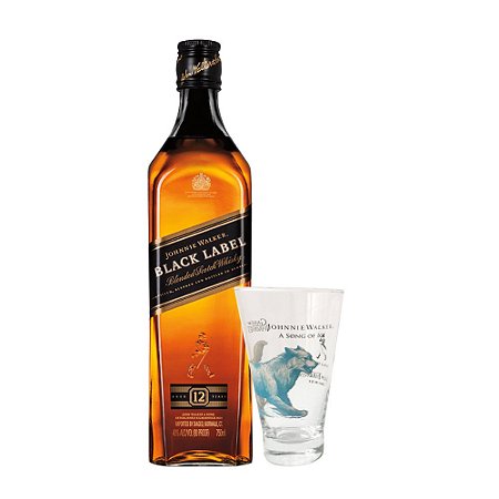 Kit Especial: 1und Whisky Johnnie Walker Black Label - 1L + 1und Copo Game Of Thrones de Vidro
