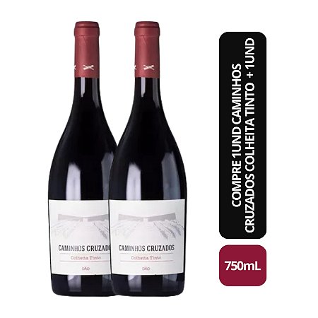 Compre 1und Caminhos Cruzados Colheita Tinto 750ML e ganhe + 1und!