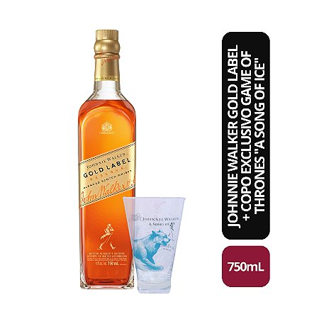 Johnnie Walker Gold Label 750ML + Copo Exclusivo Game Of Thrones "A Song Of Ice"