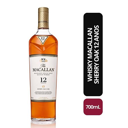 Whisky Macallan Sherry Oak 12 anos - 700mL