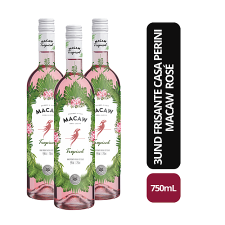 Trio Espumante Frisante Macaw Rose 750ML