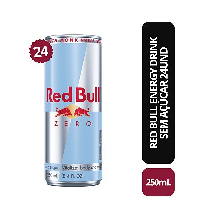 Red Bull Zero Energy Drink Sem Açúcar 250 ml (24 latas)