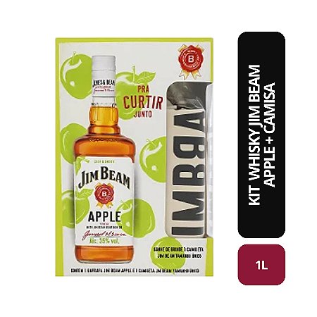 Kit  Whisky Jim Beam Apple 1L + Camisa