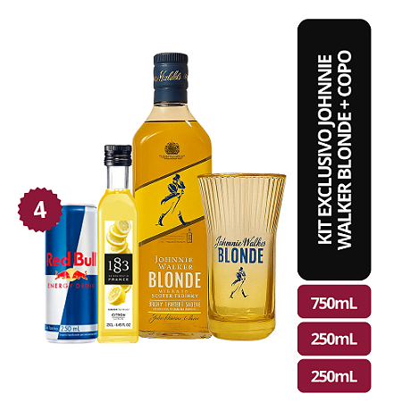 Kit Exclusivo Johnnie Walker Blonde + Copo