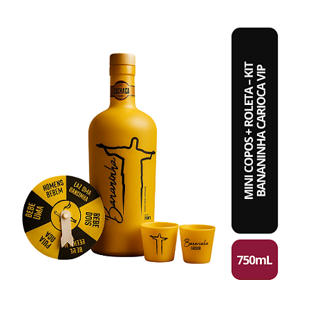 Mini Copos + Roleta – Kit Bananinha Carioca VIP