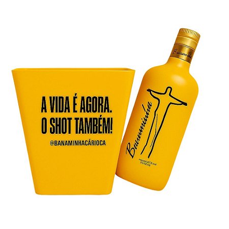 Kit Licor Bananinha Carioca 750ml + Balde Exclusivo
