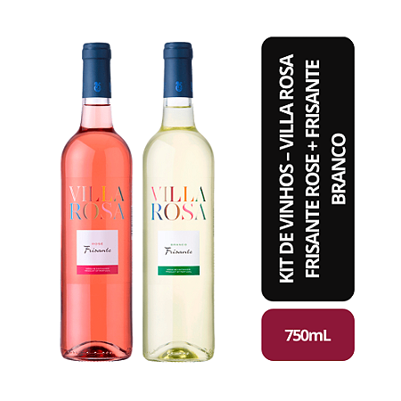 Kit de Vinhos – Villa Rosa Frisante Rose + Frisante Branco