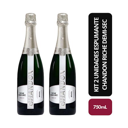 Kit 2 unidades Espumante Chandon Riche Demi-Sec 750ml