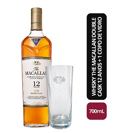 Whisky Macallan Double Cash 12 anos 700ml + 1 Copo (Vidro)