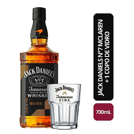 Whisky Jack Daniels N°7 McLaren (Edição Especial) - 700mL + 1 Copo (Vidro)