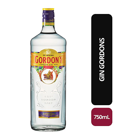 Gin Gordons - 750ml + 2 Taças (Vidro)