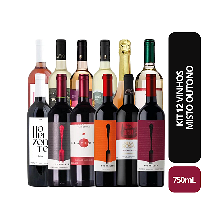 Kit de 12 Vinhos Mistos Outono 2026