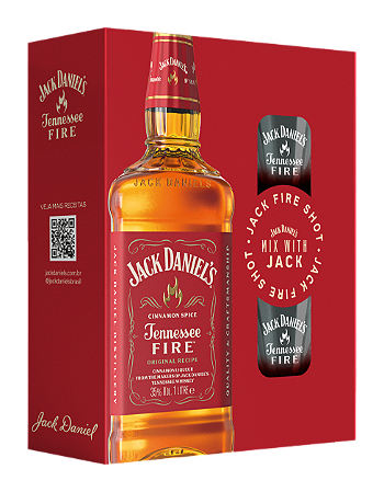 WHISKY JACK DANIELS FIRE 1L +2 COPOS