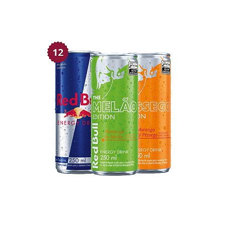 Kit 12 Latas Sortidas de RedBull 250ml