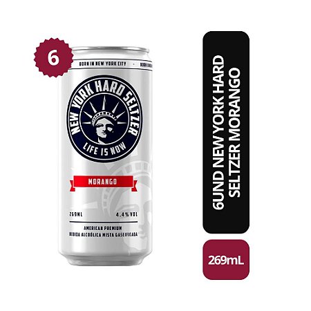 New York Hard Seltzer Morango 6UND - 269ml