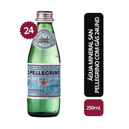 Água Mineral San Pellegrino Com Gás - 24 unid - 250ml