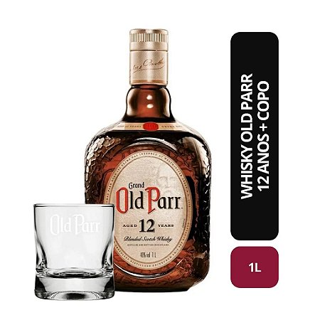 Whisky Old Parr 12 Anos - 1L + Copo De Vidro