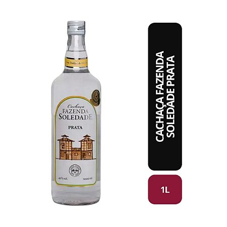 CACHAÇA FAZENDA SOLEDADE PRATA - 1L