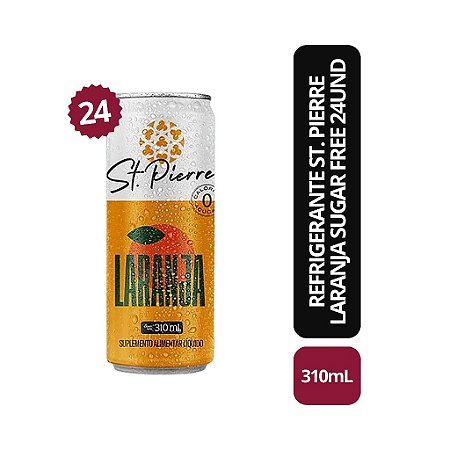 Refrigerante St. Pierre Laranja Sugar Free 24 unids - 310ml