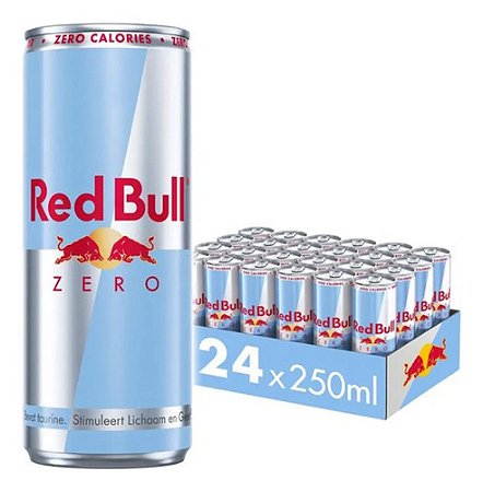 Red Bull Energy Drink Sem Açúcar Sem Acúçar – Pack Com 24 Latas De 250ml