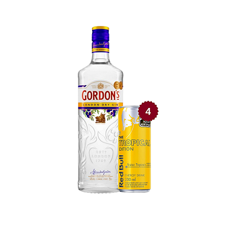 Kit Gin Gordon's + Energético Tropical