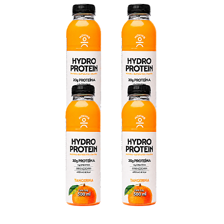 Moving Hydro Protein BCAA Tangerina - Caixa com 4 Garrafas de 500ml